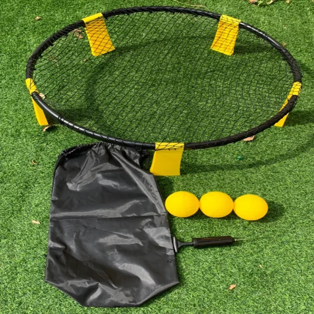 Beach Volleyball Ball Mini Game Set Outdoor Team Sports Lawn Fitness Equipment with 3 Balls Volleyball Net Volleyball Set