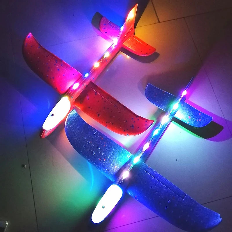 50/33CM Big Foam Plane Glider Hand Throw Airplane Light Inertial Bubble Planes Outdoor Launch Kids Toys for Children Boys Gift