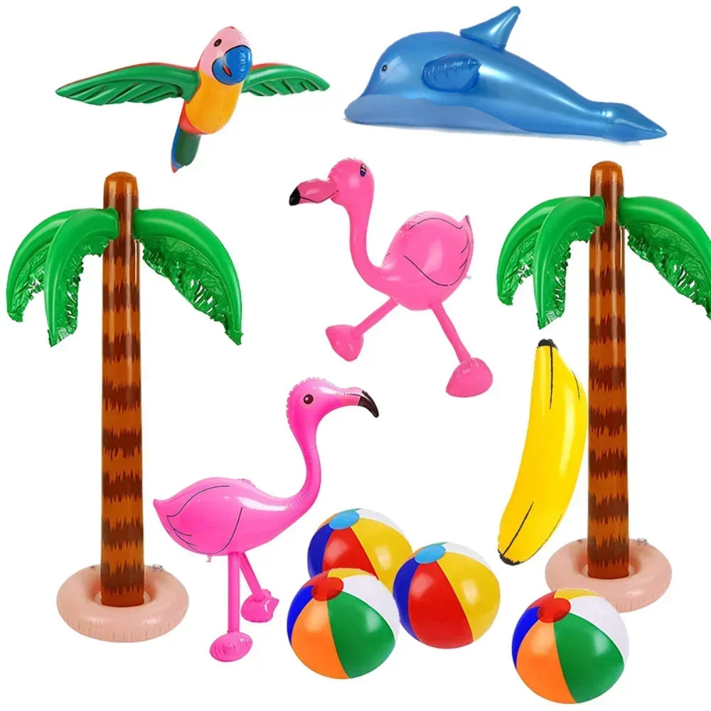 Inflatable Flamingo Toys for Children Inflatable Swimming Pool Float Toy Garden Pool Party Decor Hawaiian Event Party Supplies