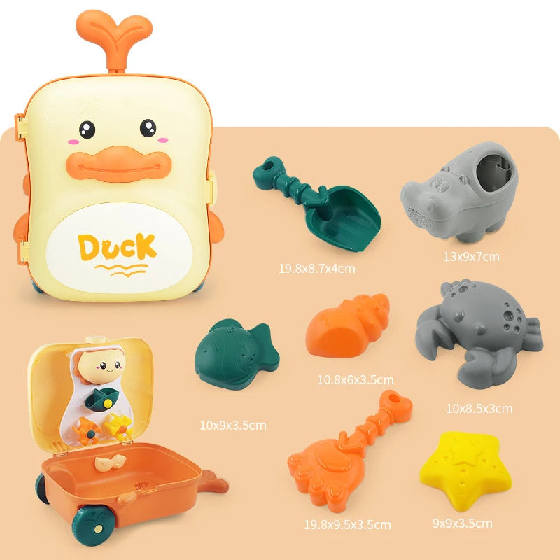 Kids Beach Toys Baby Beach Play Toys Sandbox Kit Summer Toys Beach Accessories Sand Water Game Tools Bath Toy for Baby
