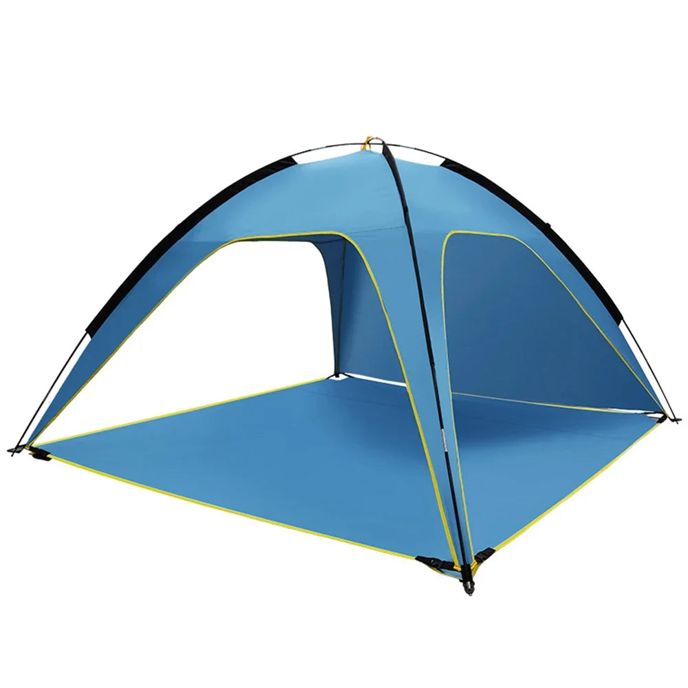 Pop-Up Beach Tent Awning Umbrella for Beach 2-3 Person Beach Hut Tent Sunshade Portable Pop-Up Beach Tents Outdoor Beach Hut