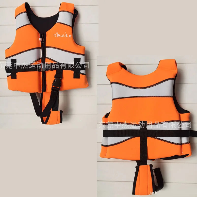 Kids Swimming Jacket Neoprene Safety Life Vest Water Sports Kayaking Boating Swimming Drifting Swimsuit Swimwear Bathing Suits