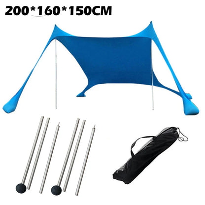 Family Beach Awning Ultralight Sunshade Tent Outdoor Portable UV Beach Shade Cover Waterproof Beach Shade Membrane