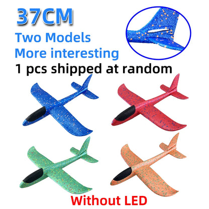 50/33CM Big Foam Plane Glider Hand Throw Airplane Light Inertial Bubble Planes Outdoor Launch Kids Toys for Children Boys Gift