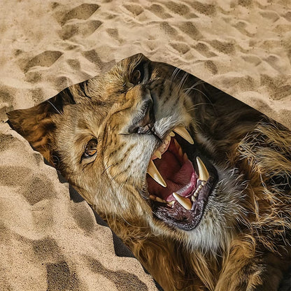 Roar into Summer with Our Majestic Lion Beach Towel! Suitable for Towels, Bath Towels, Beach Towels
