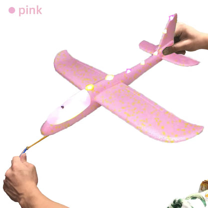 50/33CM Big Foam Plane Glider Hand Throw Airplane Light Inertial Bubble Planes Outdoor Launch Kids Toys for Children Boys Gift