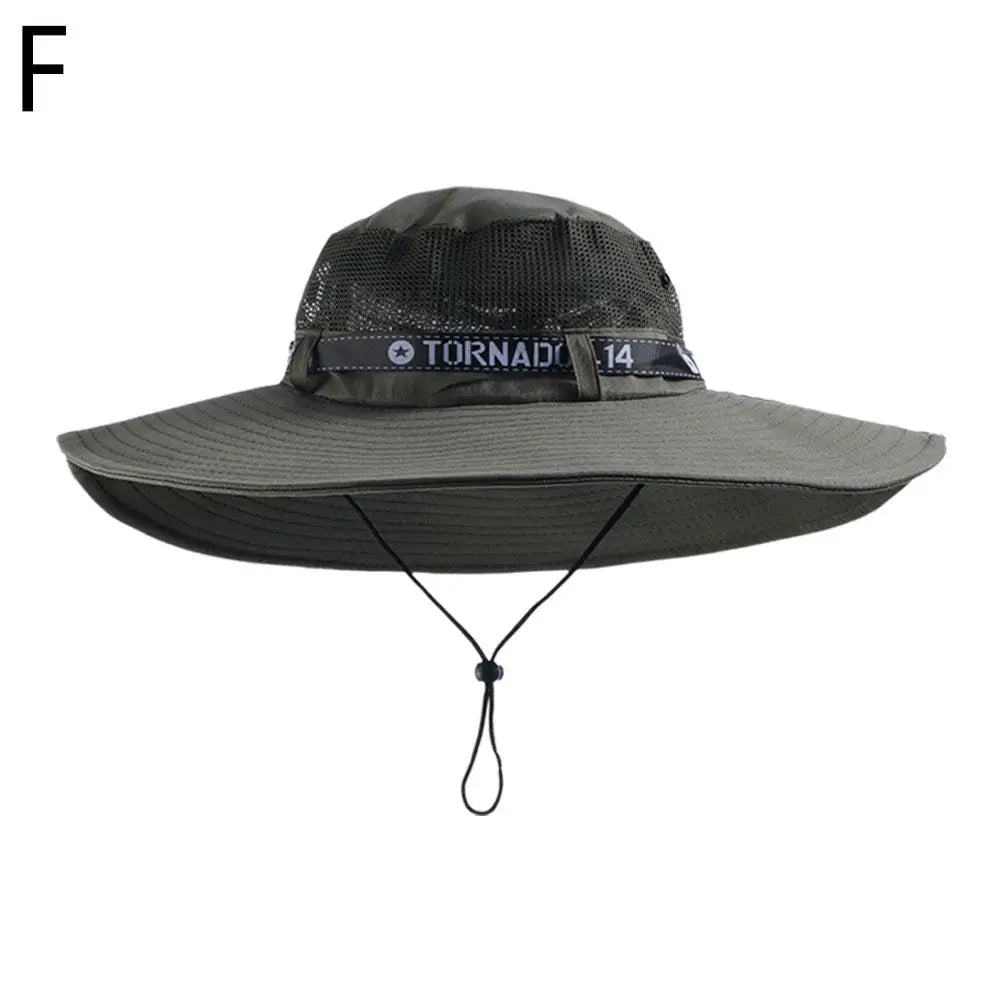 Summer Large Sun Hat Men Women Breathable Fishing Caps Sun UV Protection Mesh Fisherman Hat Hiking Outdoor Beach Cap