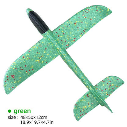50/33CM Big Foam Plane Glider Hand Throw Airplane Light Inertial Bubble Planes Outdoor Launch Kids Toys for Children Boys Gift
