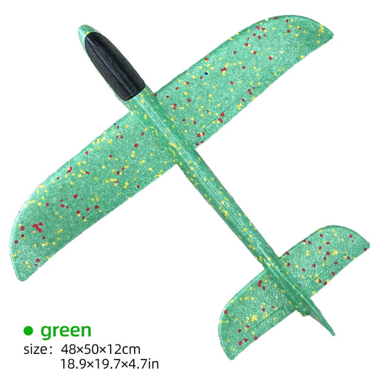 50/33CM Big Foam Plane Glider Hand Throw Airplane Light Inertial Bubble Planes Outdoor Launch Kids Toys for Children Boys Gift
