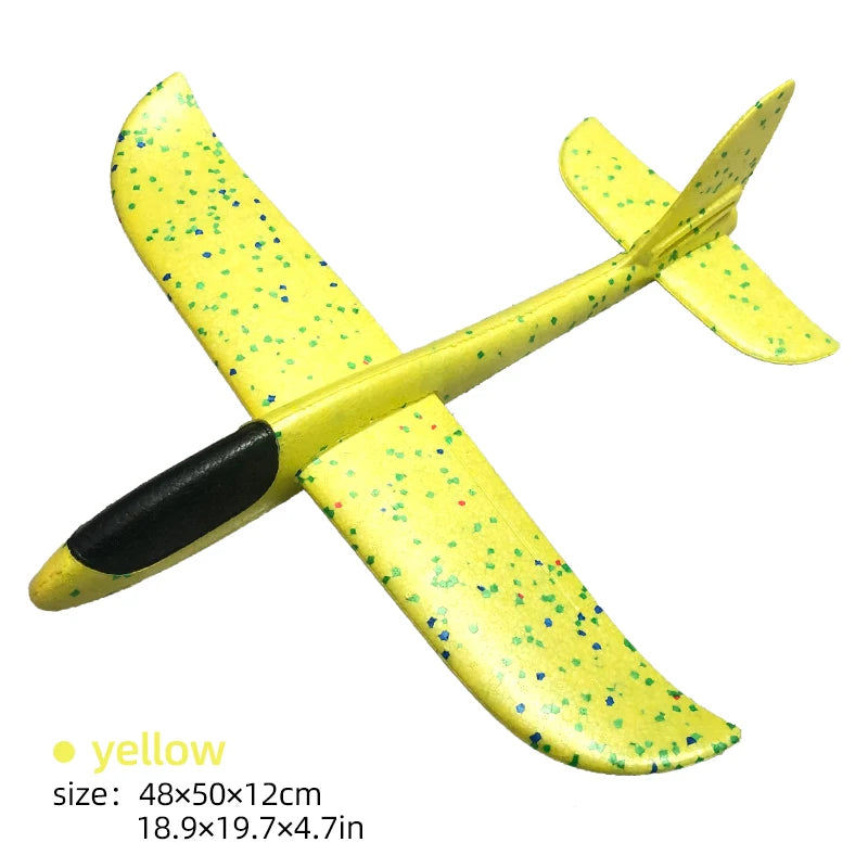 50/33CM Big Foam Plane Glider Hand Throw Airplane Light Inertial Bubble Planes Outdoor Launch Kids Toys for Children Boys Gift