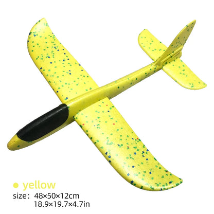 50/33CM Big Foam Plane Glider Hand Throw Airplane Light Inertial Bubble Planes Outdoor Launch Kids Toys for Children Boys Gift