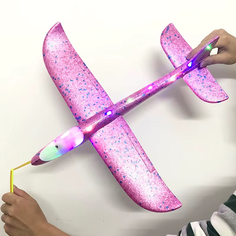 50/33CM Big Foam Plane Glider Hand Throw Airplane Light Inertial Bubble Planes Outdoor Launch Kids Toys for Children Boys Gift