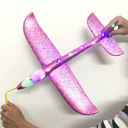 50/33CM Big Foam Plane Glider Hand Throw Airplane Light Inertial Bubble Planes Outdoor Launch Kids Toys for Children Boys Gift