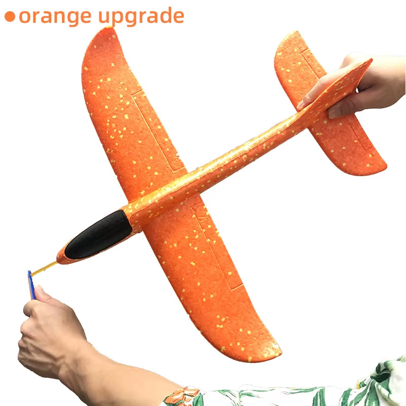 50/33CM Big Foam Plane Glider Hand Throw Airplane Light Inertial Bubble Planes Outdoor Launch Kids Toys for Children Boys Gift