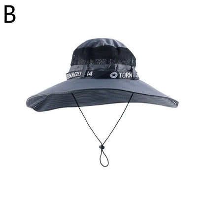 Summer Large Sun Hat Men Women Breathable Fishing Caps Sun UV Protection Mesh Fisherman Hat Hiking Outdoor Beach Cap