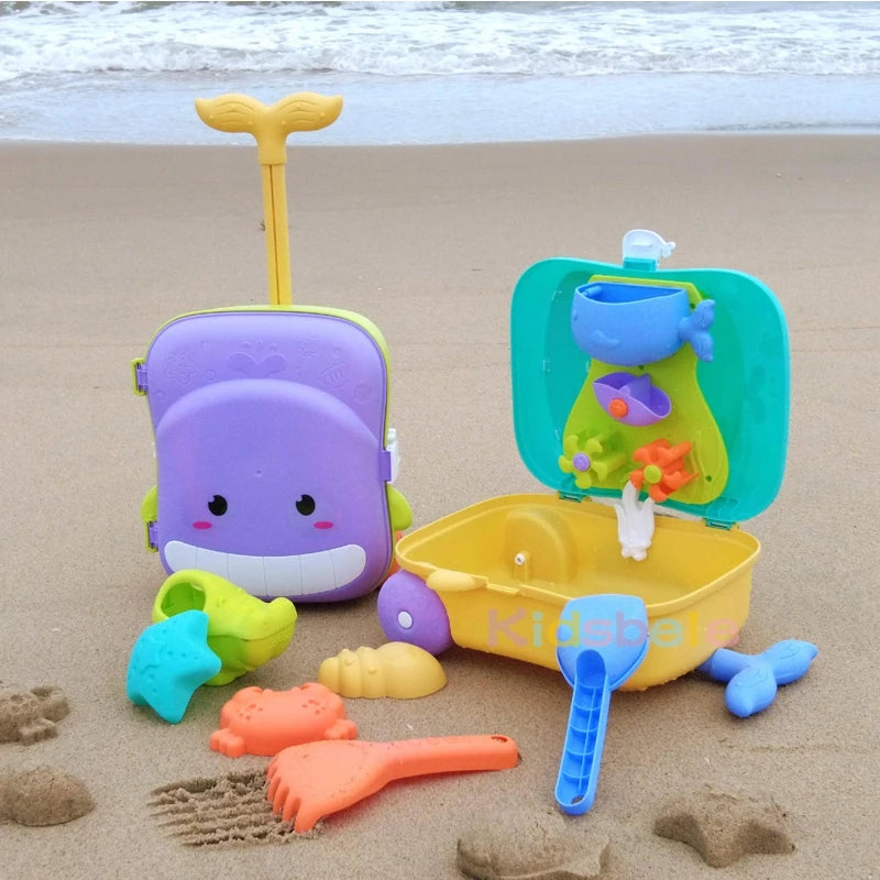 Kids Beach Toys Baby Beach Play Toys Sandbox Kit Summer Toys Beach Accessories Sand Water Game Tools Bath Toy for Baby