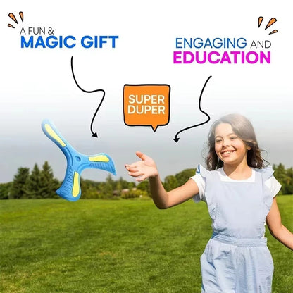 Outdoor Sport Flying Disc Toy Soft EVA Touching Boomerang Return Dart Three-Leaf Cross Hand Throw Spinner Interactive Game