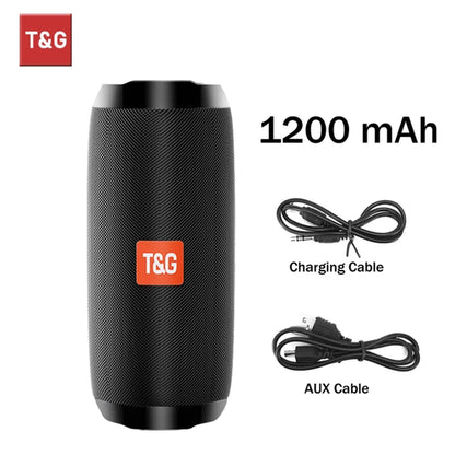 Bluetooth Speaker  TG117 Portable TWS Sound Box Waterproof Loudspeaker Outdoor Stereo Surround Speakers Support TF FM Radio