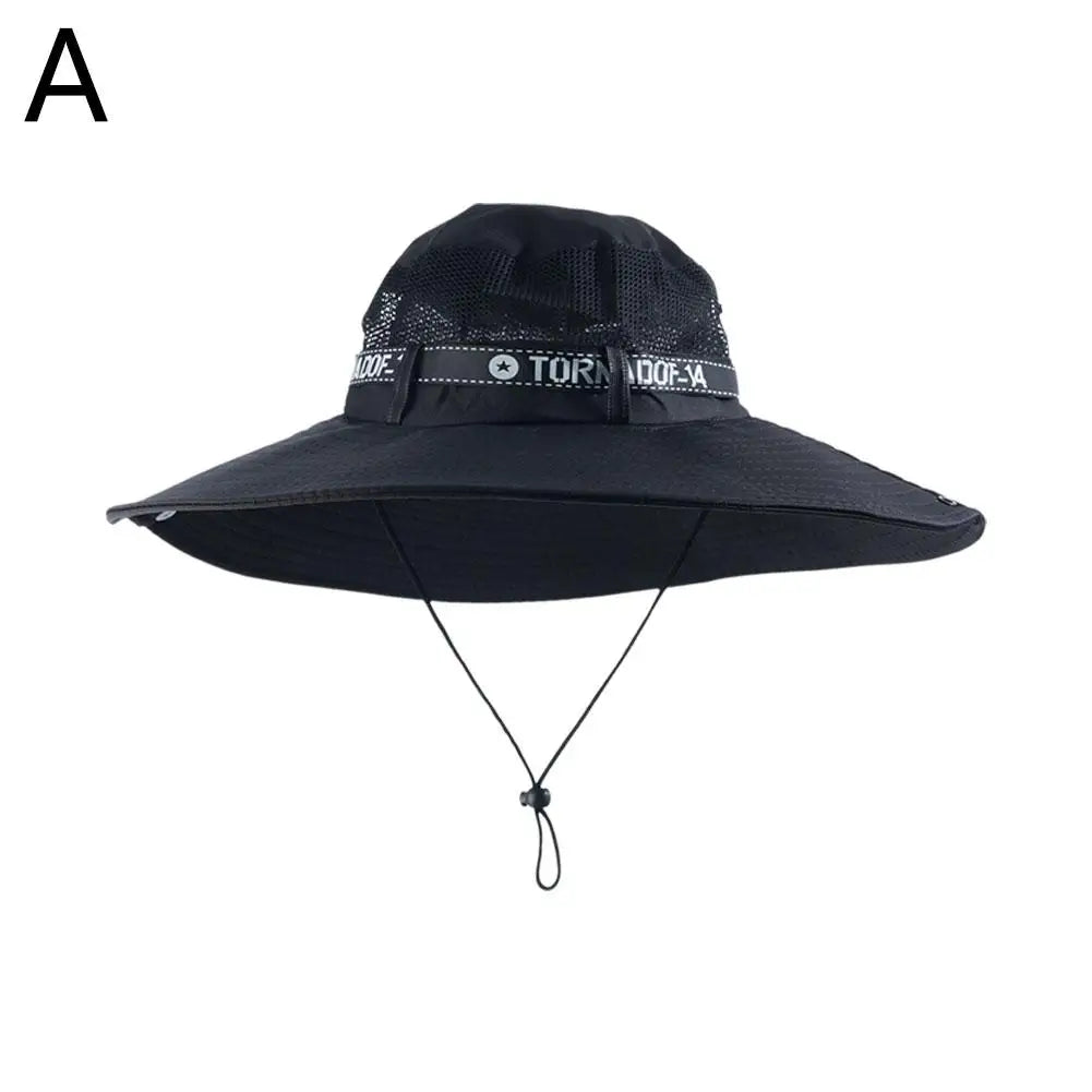 Summer Large Sun Hat Men Women Breathable Fishing Caps Sun UV Protection Mesh Fisherman Hat Hiking Outdoor Beach Cap