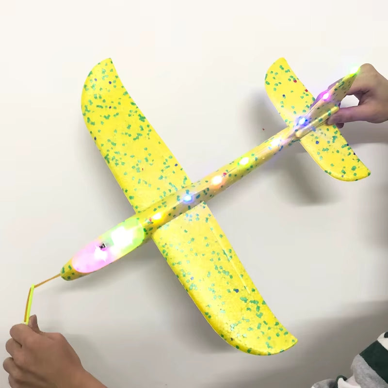 50/33CM Big Foam Plane Glider Hand Throw Airplane Light Inertial Bubble Planes Outdoor Launch Kids Toys for Children Boys Gift