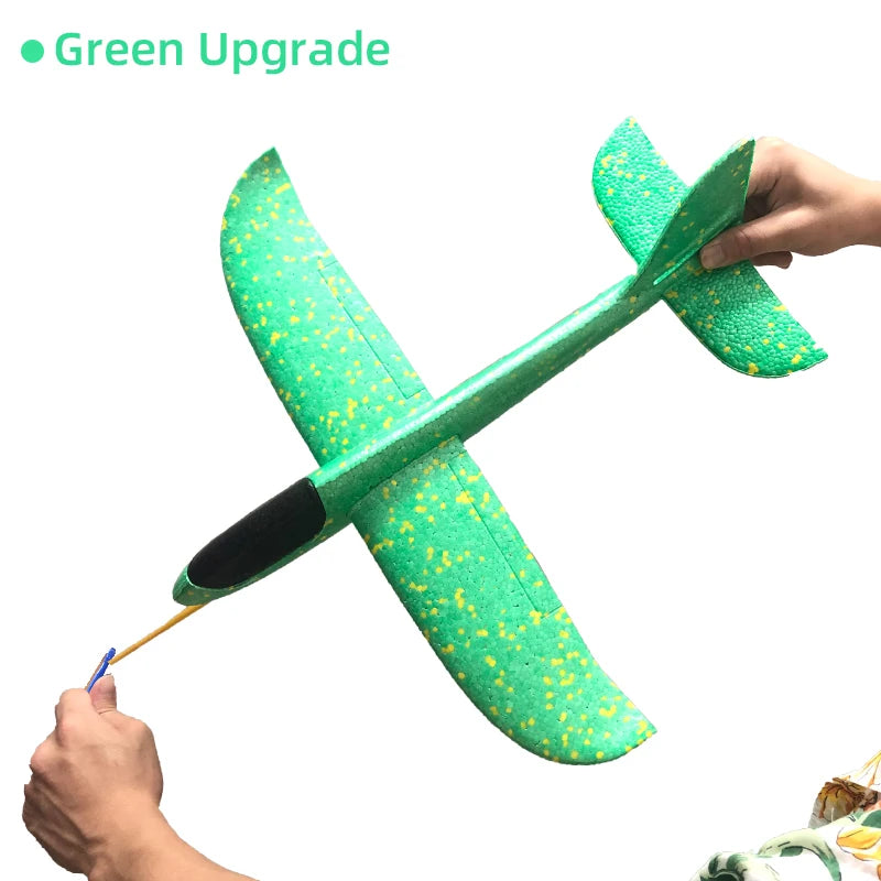 50/33CM Big Foam Plane Glider Hand Throw Airplane Light Inertial Bubble Planes Outdoor Launch Kids Toys for Children Boys Gift