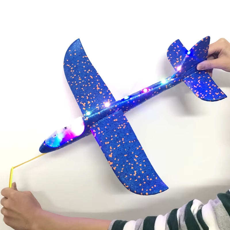 50/33CM Big Foam Plane Glider Hand Throw Airplane Light Inertial Bubble Planes Outdoor Launch Kids Toys for Children Boys Gift