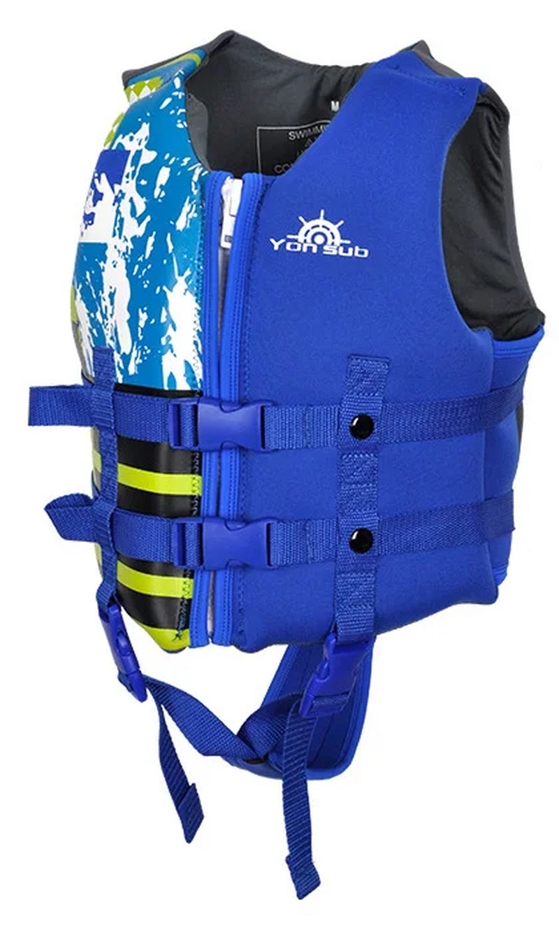 Kids Swimming Jacket Neoprene Safety Life Vest Water Sports Kayaking Boating Swimming Drifting Swimsuit Swimwear Bathing Suits