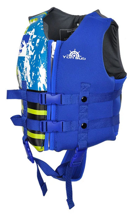 Kids Swimming Jacket Neoprene Safety Life Vest Water Sports Kayaking Boating Swimming Drifting Swimsuit Swimwear Bathing Suits