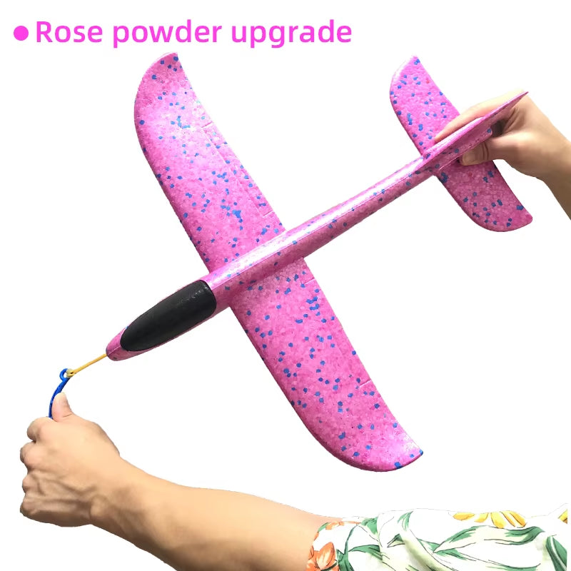 50/33CM Big Foam Plane Glider Hand Throw Airplane Light Inertial Bubble Planes Outdoor Launch Kids Toys for Children Boys Gift