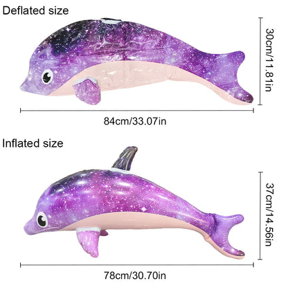 1Pc Purple Inflatable Dolphin Beach Pool Swimming Game Toy Water Sports Inflatable Toys Gift