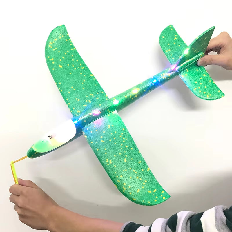 50/33CM Big Foam Plane Glider Hand Throw Airplane Light Inertial Bubble Planes Outdoor Launch Kids Toys for Children Boys Gift