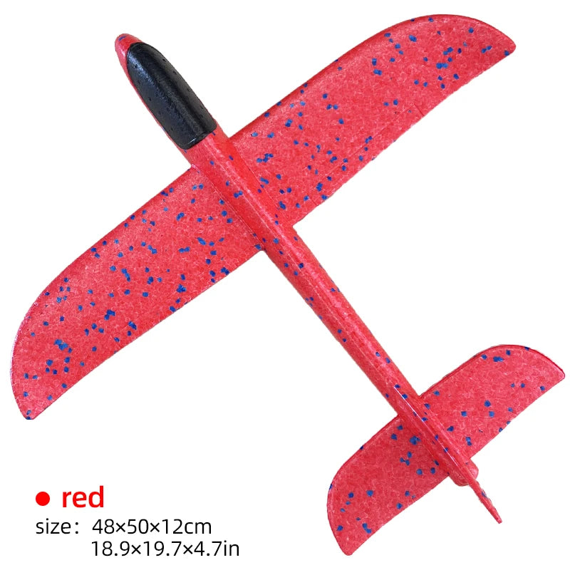 50/33CM Big Foam Plane Glider Hand Throw Airplane Light Inertial Bubble Planes Outdoor Launch Kids Toys for Children Boys Gift
