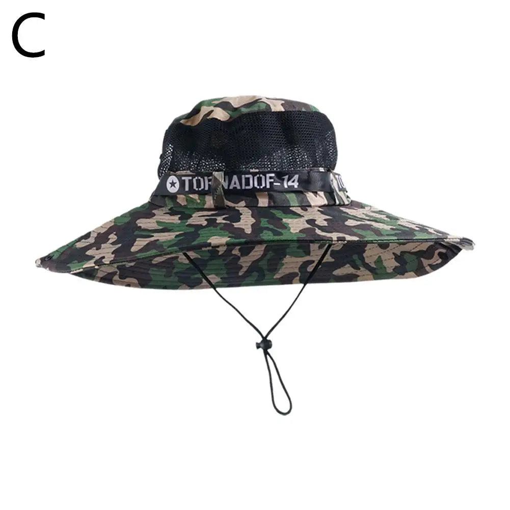 Summer Large Sun Hat Men Women Breathable Fishing Caps Sun UV Protection Mesh Fisherman Hat Hiking Outdoor Beach Cap