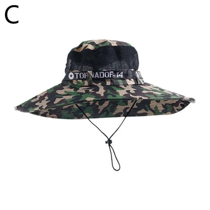 Summer Large Sun Hat Men Women Breathable Fishing Caps Sun UV Protection Mesh Fisherman Hat Hiking Outdoor Beach Cap
