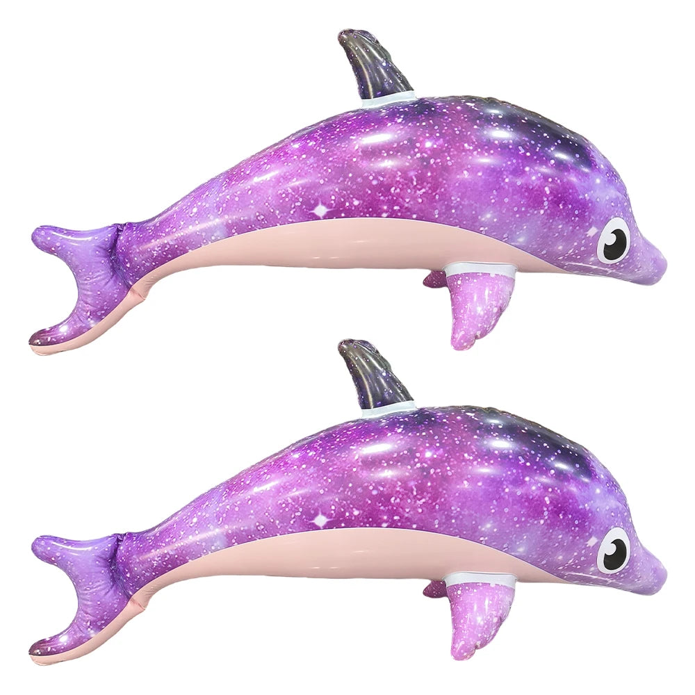 1Pc Purple Inflatable Dolphin Beach Pool Swimming Game Toy Water Sports Inflatable Toys Gift
