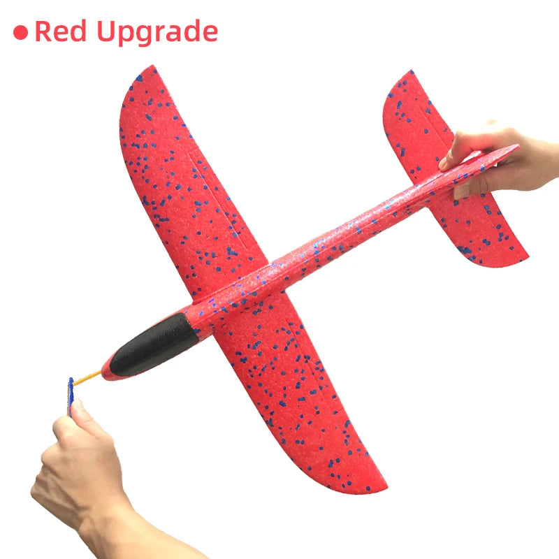 50/33CM Big Foam Plane Glider Hand Throw Airplane Light Inertial Bubble Planes Outdoor Launch Kids Toys for Children Boys Gift