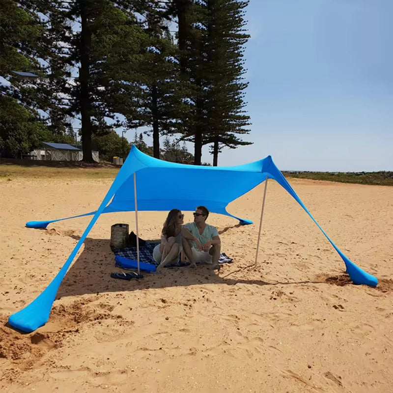 Family Beach Awning Ultralight Sunshade Tent Outdoor Portable UV Beach Shade Cover Waterproof Beach Shade Membrane