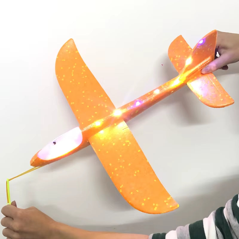 50/33CM Big Foam Plane Glider Hand Throw Airplane Light Inertial Bubble Planes Outdoor Launch Kids Toys for Children Boys Gift
