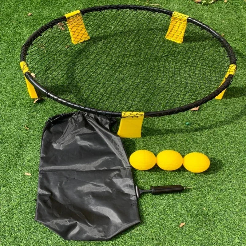 Beach Volleyball Ball Mini Game Set Outdoor Team Sports Lawn Fitness Equipment with 3 Balls Volleyball Net Volleyball Set