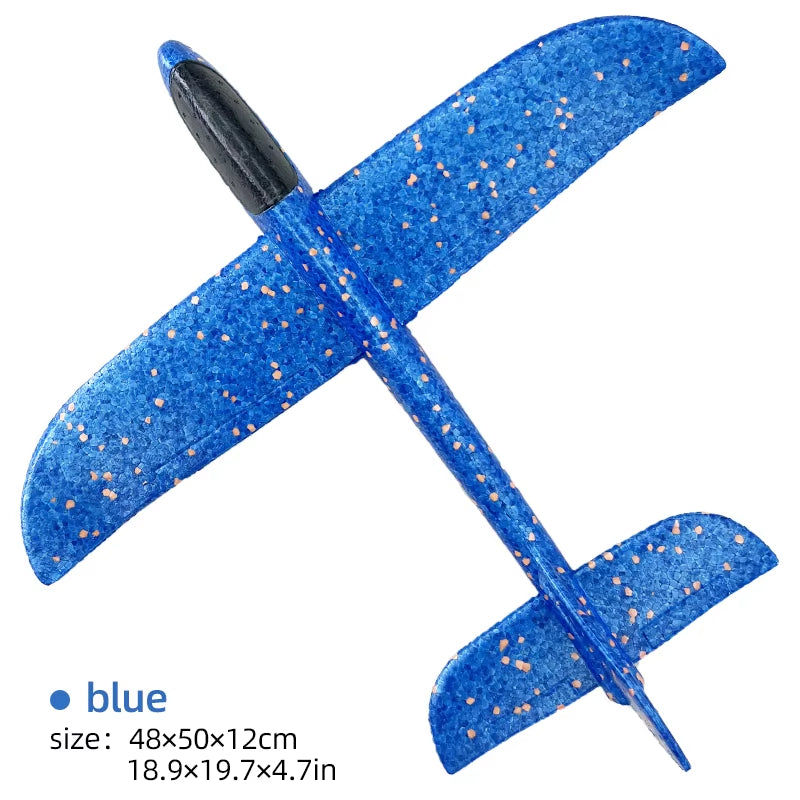 50/33CM Big Foam Plane Glider Hand Throw Airplane Light Inertial Bubble Planes Outdoor Launch Kids Toys for Children Boys Gift