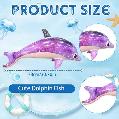 1Pc Purple Inflatable Dolphin Beach Pool Swimming Game Toy Water Sports Inflatable Toys Gift
