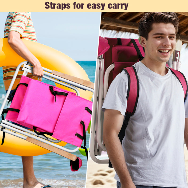 2Pcs 23X21.7X31.5In Beach Chair