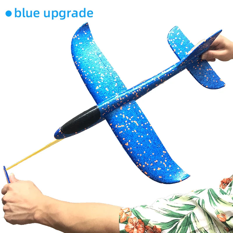 50/33CM Big Foam Plane Glider Hand Throw Airplane Light Inertial Bubble Planes Outdoor Launch Kids Toys for Children Boys Gift