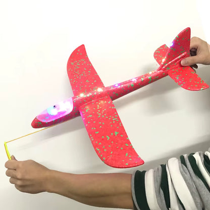 50/33CM Big Foam Plane Glider Hand Throw Airplane Light Inertial Bubble Planes Outdoor Launch Kids Toys for Children Boys Gift